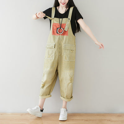 Enterizo Harem Denim Retro Talla Grande para Mujer - Image 15