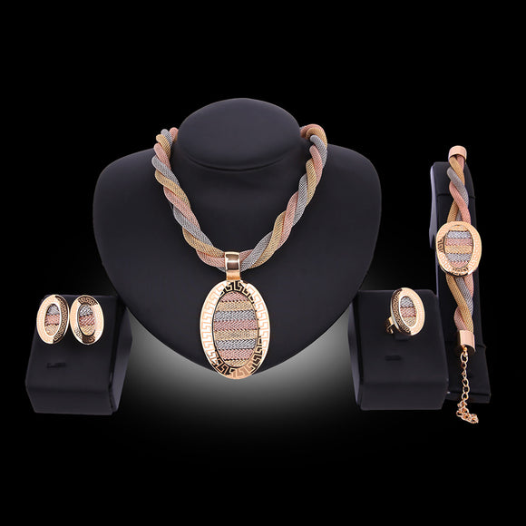 Juego de Joyería Completo: Collar, Aretes y Pulseras