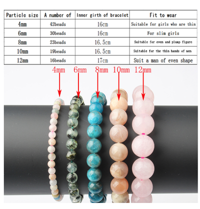 Pulsera de Apatita Azul Natural - Joyería Elástica Unisex - Image 3