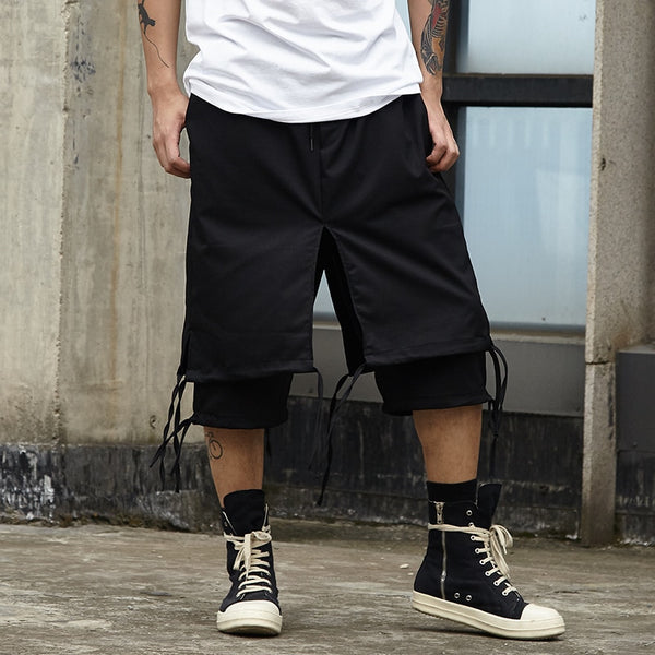 Pantalones Cortos Cropped de Doble Capa