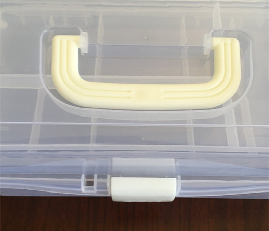 Caja de herramientas artística de 2 niveles con compartimentos - Image 20