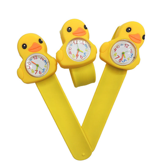 Reloj de Cuarzo Infantil Pato Amarillo PVC con Diseño Aplaudidor - Image 11