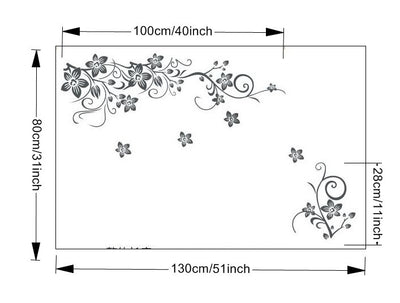 Vinilo Decorativo Mural de Flores - Adhesivo Artístico para Paredes - Image 9