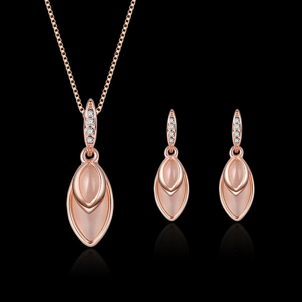 Conjunto de Joyas Nupciales Europeo-Americano para Bodas y Eventos Especiales