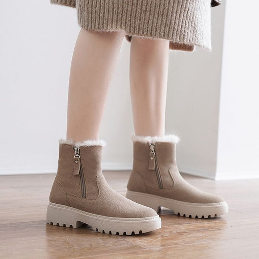 Botas Cortas Acolchadas con Suela Elevada y Forro Grueso - Image 2
