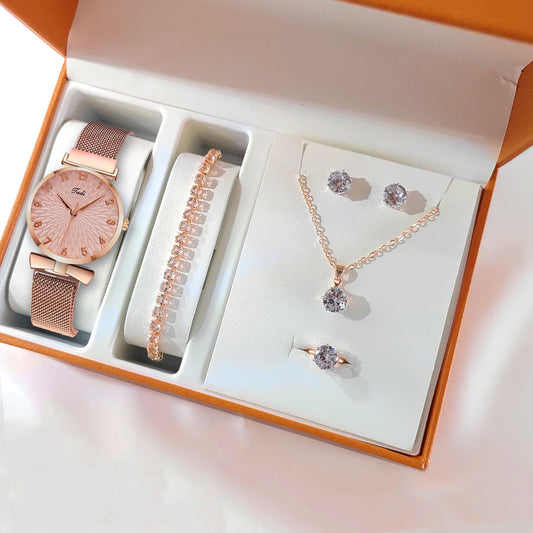 Juego Completo de Reloj de Cuarzo con Accesorios para Regalo