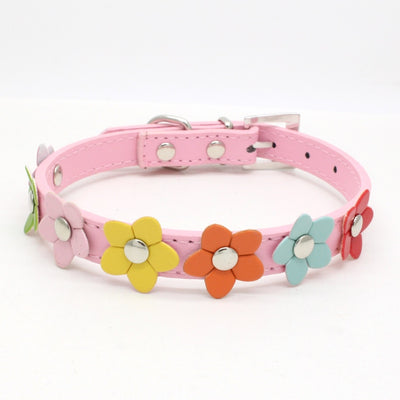 Collar para Mascota con Flores en PU - Image 12