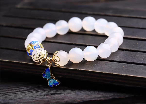 Pulsera de Ágata Cristal Blanco