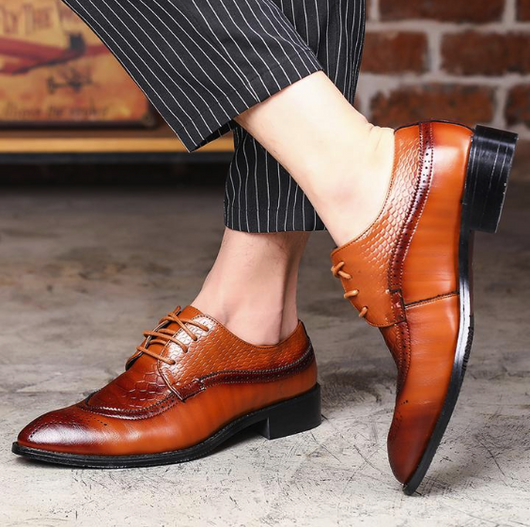 Zapatos Oxford de Cuero para Hombre - Mocasines Elegantes con Cordones