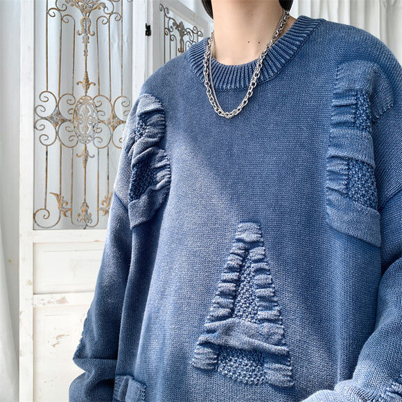 Suéter Cardigan Hombre Talla Grande Algodón Tejido Suelto