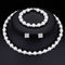Conjunto de Joyería Nupcial con Perlas Cultivadas 8MM y Cristales Brillantes