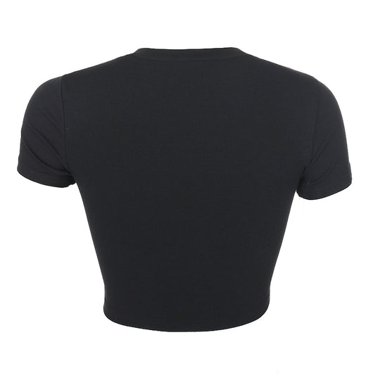 Blusa Corta para Mujer con Botones Triangulares Decorativos - Image 13