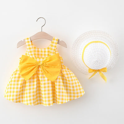 Falda Cuadrille para Niña con Sombrero de Paja Incluido - Image 4
