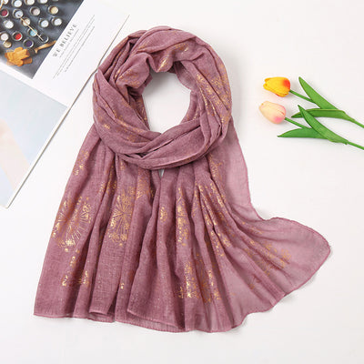 Pañuelo de Algodón Estampado Floral Vintage con Efecto Bronce - Image 15