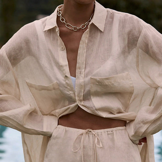 Traje Ejecutivo de Algodón: Camisa y Pantalón de Dos Piezas - Image 3