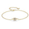 Sterling Plateado Bracelet Explosive Net Rojo Demon Eye Dorado
