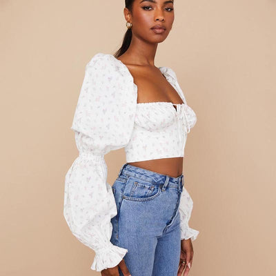 Blusa Elegante con Cuello Volante y Mangas Acampanadas - Image 9