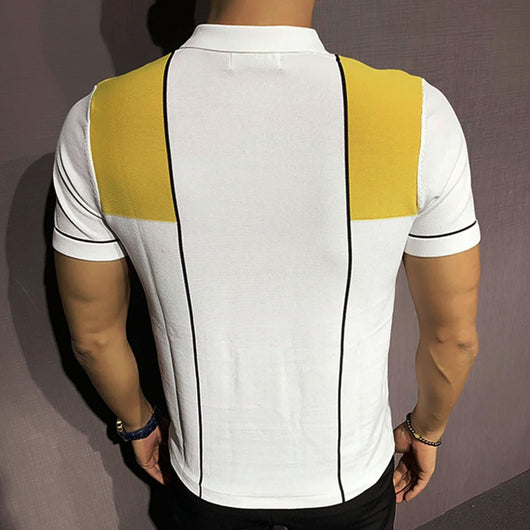 Polo de Punto Casual Business para Hombre - Diseño Bicolor Verano - Image 3