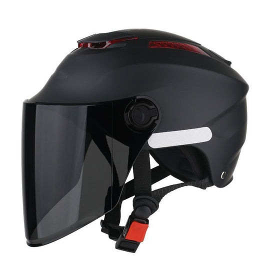 Casco Motocicleta Medio Casco Protección Solar Todo Clima - Image 17