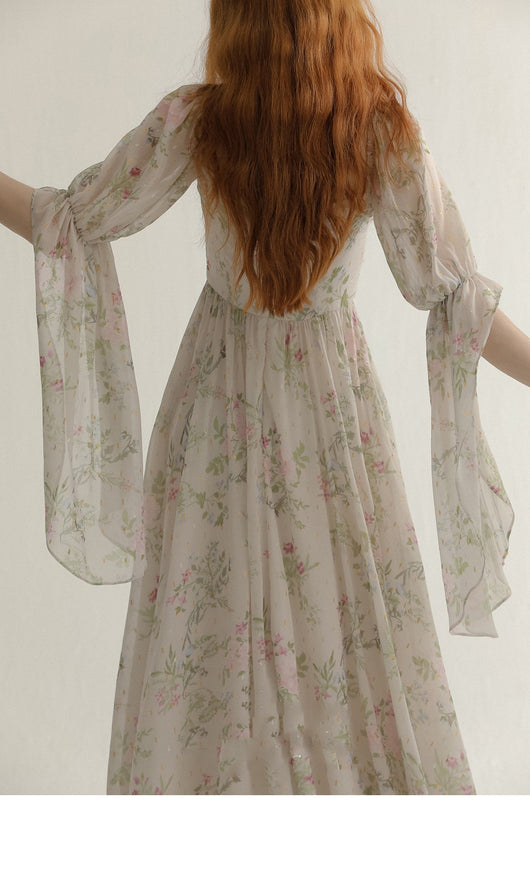 Vestido Infantil de Verano con Cuello Cuadrado y Estampado Floral - Image 9