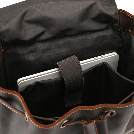 Mochila Vintage de Cuero Crazy Horse Gran Capacidad - Image 19