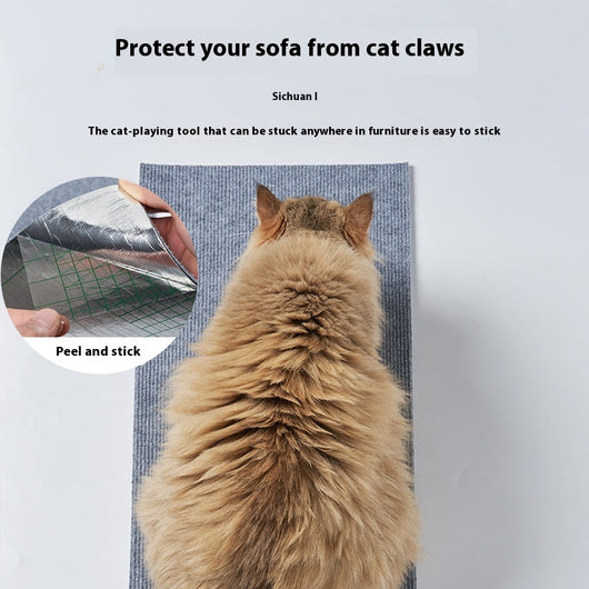 Milky White pet cat camping pad with a ribbed texture, made from wear-resistant polyester. - Image 3