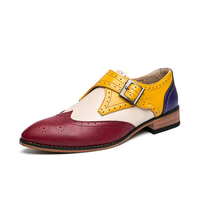 Zapatos de Cuero para Hombre con Bloques de Color - Tendencia Moderna - Image 8