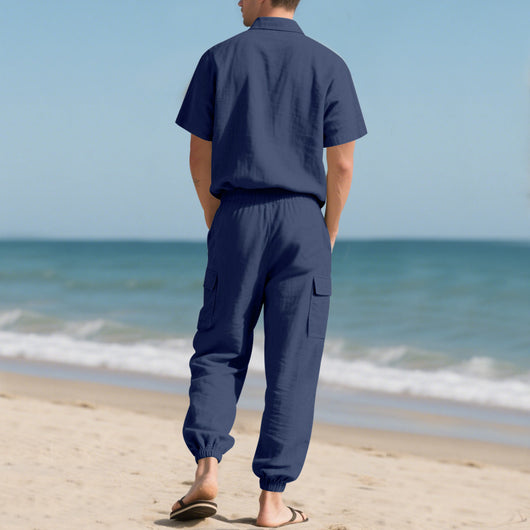 Conjunto de Trabajo Casual: Camisa Manga Corta y Pantalón - Image 26