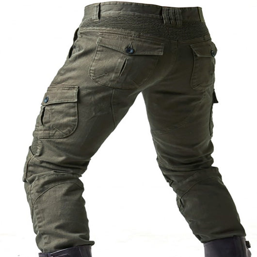 Pantalones Vaqueros Verde Militar con Detalle Locomotora - Image 3