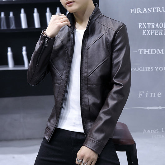 Chaqueta de Cuero Slim Coreana - Image 4