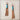 Leather Fringe Earrings with Turquoise Chunks Tan 223f
