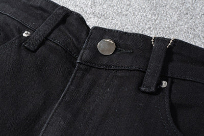 Jeans Negros de Hombre con Parches - Diseño Minimalista - Image 7