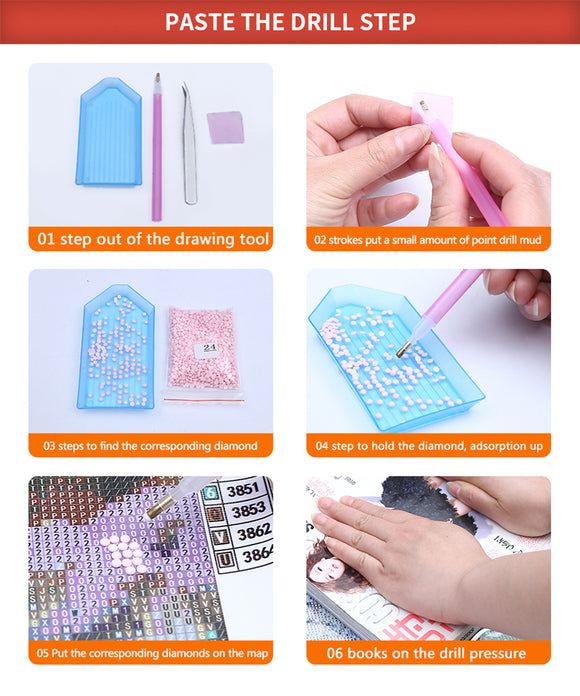 Kit de Pintura de Diamantes Estrellas - Mosaico Completo para Decoración del Hogar