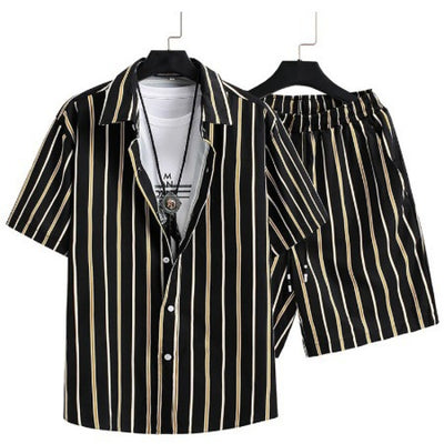 Conjunto Casual de Cardigan y Shorts con Estampado Digital - Image 2