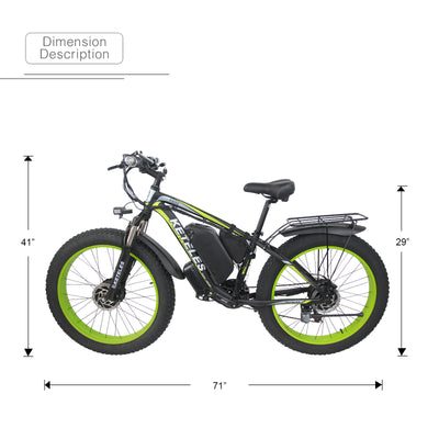 Bicicleta Eléctrica Dual Motor 21 Velocidades con Frenos de Aceite y Batería de Litio - Image 14
