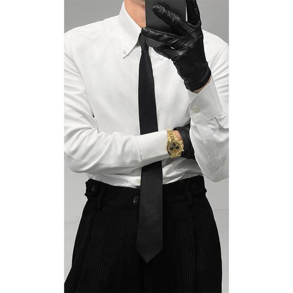 Camisa Italiana de Cuello Puntiagudo Manga Larga para Hombre