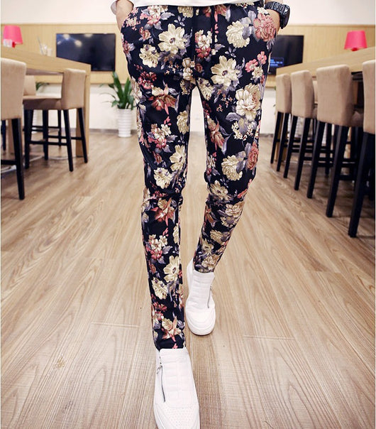 Pantalones Casuales con Estampado Floral para Hombre - Image 9