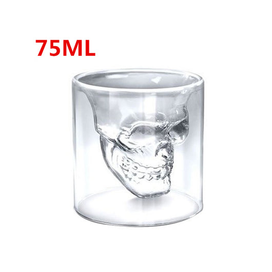 Vaso de Cristal Doble Transparente con Diseño Calavera - Image 11