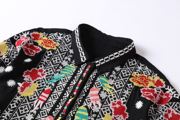 Blusa Suelta de Algodón