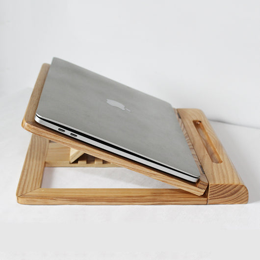 Soporte Ergonómico para Laptop en Madera Maciza Plegable y Portátil - Image 8