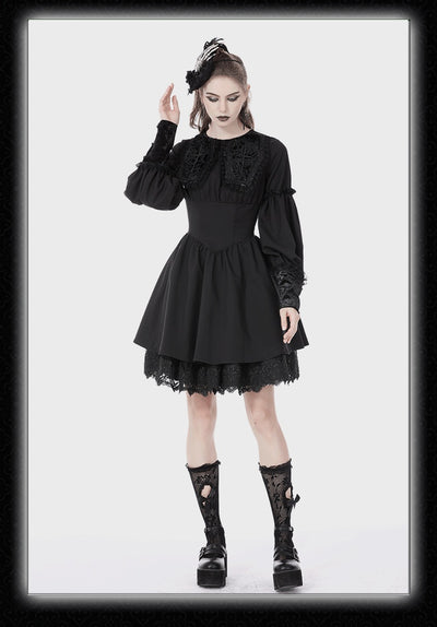 Vestido Gótico Muñeca con Cuello Ataúd - Image 12