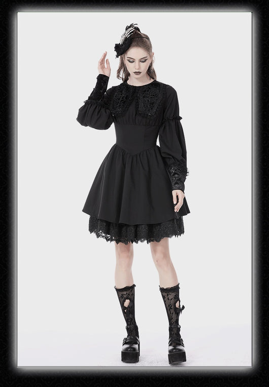 Vestido Gótico Muñeca con Cuello Ataúd - Image 12