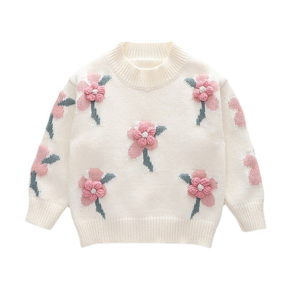 Suéter Infantil con Flores Delicadas - Prenda Base Versátil - Image 5