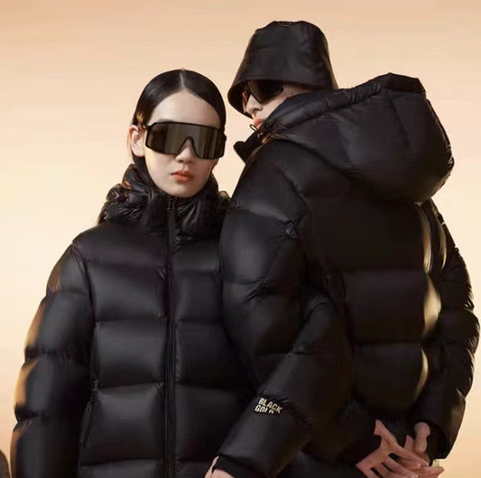 Chaqueta Acolchada Unisex Otoño Invierno - Diseño Negro y Dorado - Image 2