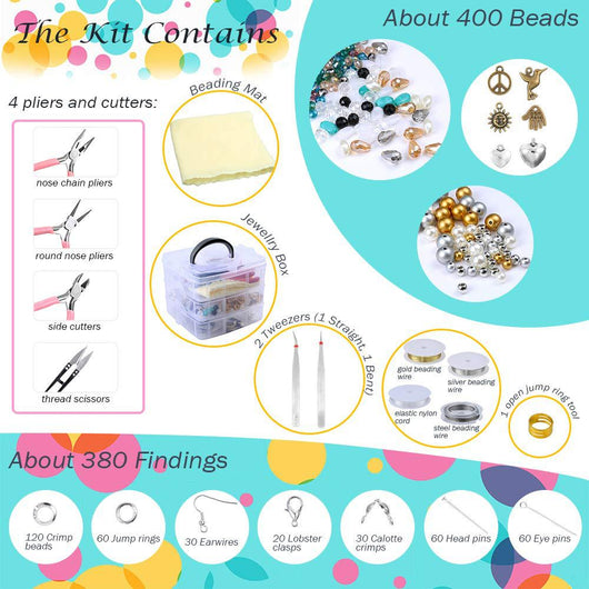 Set de Cuentas de Cristal Acrílico con Forma de Perla para Elaboración de Joyas - Image 3