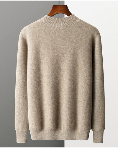 Suéter de Cachemira para Hombre Grueso Cuello Alto Cremallera - Image 21