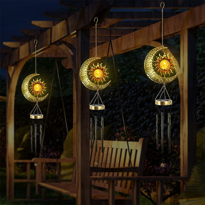 Lámpara Solar Colgante Luna y Sol - Decoración Exterior Elegante - Image 4