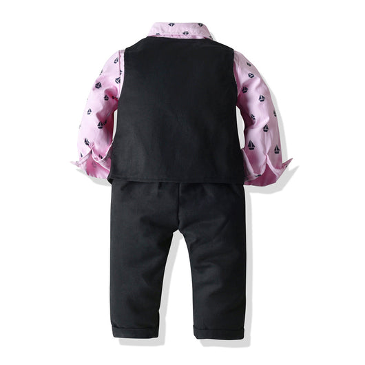 Conjunto de Traje Formal para Niños - Camisa, Chaleco y Pantalón 3 Piezas