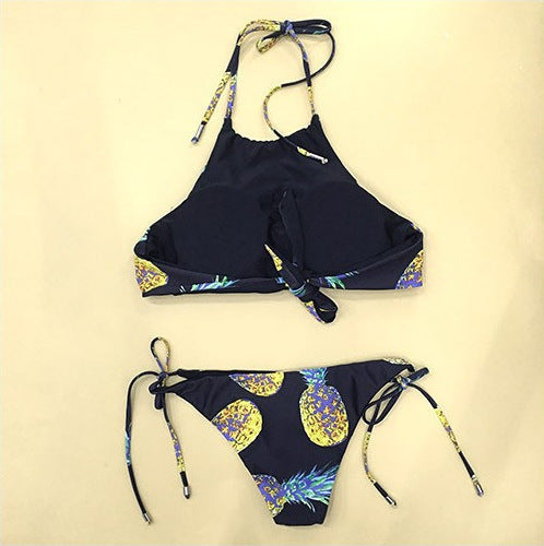 Bikini Estampado de Piña - Traje de Baño Tropical