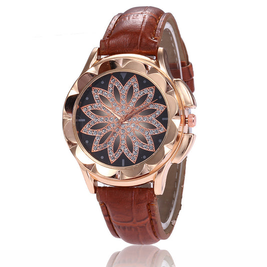 Reloj Pulsera Dama con Cruz de Diamantes de Imitación en Oro Rosado - Image 2
